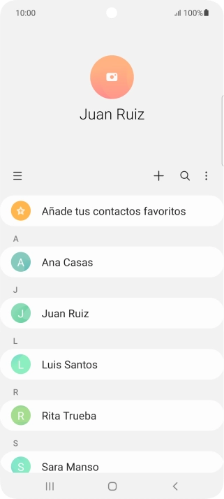 Pulsa el icono de nuevo contacto.