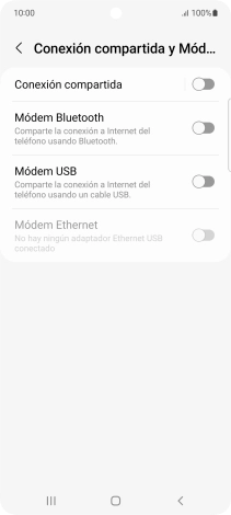 Pulsa Conexiòn compartida.
