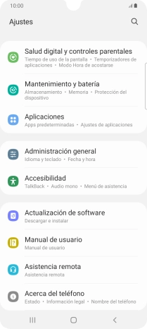 Pulsa Administración general.
