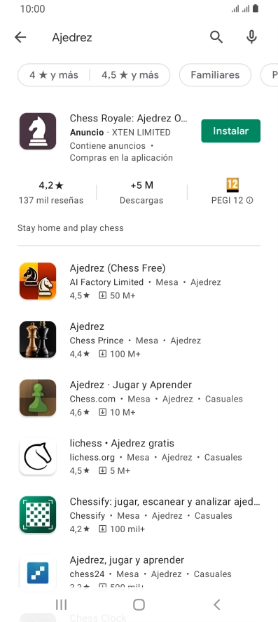 Pulsa la app deseada.