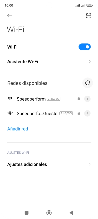 Pulsa Asistente Wi-Fi. Pulsa Asistente Wi-Fi.