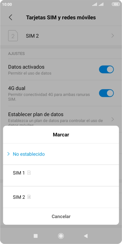 Pulsa el ajuste deseado.