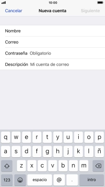 Pulsa Contraseña e introduce la contraseña de tu cuenta de correo electrónico.