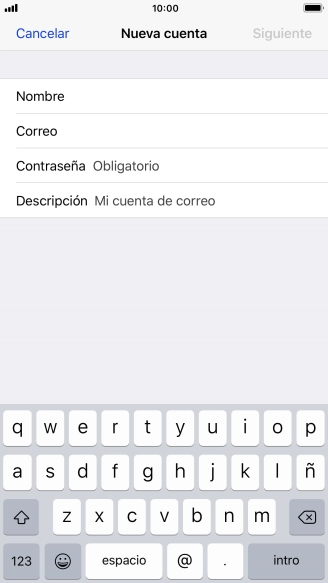 Pulsa Contraseña e introduce la contraseña de tu cuenta de correo electrónico.