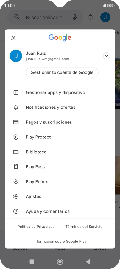 Pulsa Gestionar apps y dispositivo.
