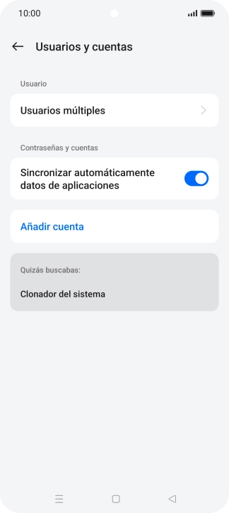Pulsa Añadir cuenta.