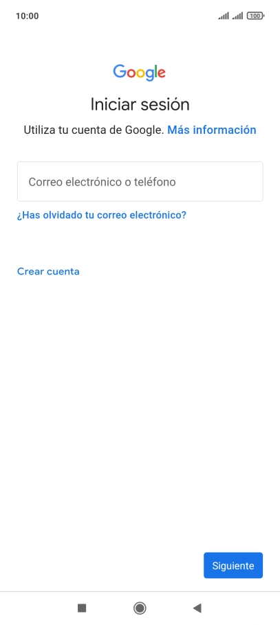 Si no tienes una cuenta de Google, pulsa Crear cuenta y sigue las indicaciones de la pantalla para ver cómo crear una cuenta nueva.