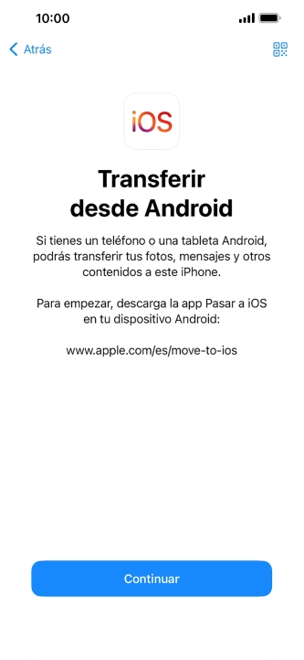 Para transferir contenido a tu teléfono, tienes que haber instalado la app 
