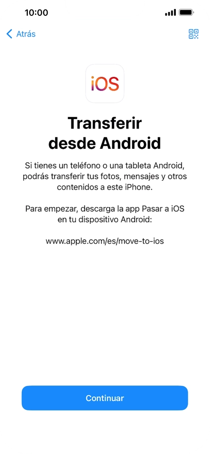 Para transferir contenido a tu teléfono, tienes que haber instalado la app 