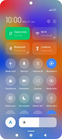 Pulsa Modo avión para activar o desactivar la función.