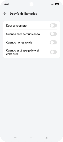 Pulsa el indicador  junto al tipo de desvío deseado.