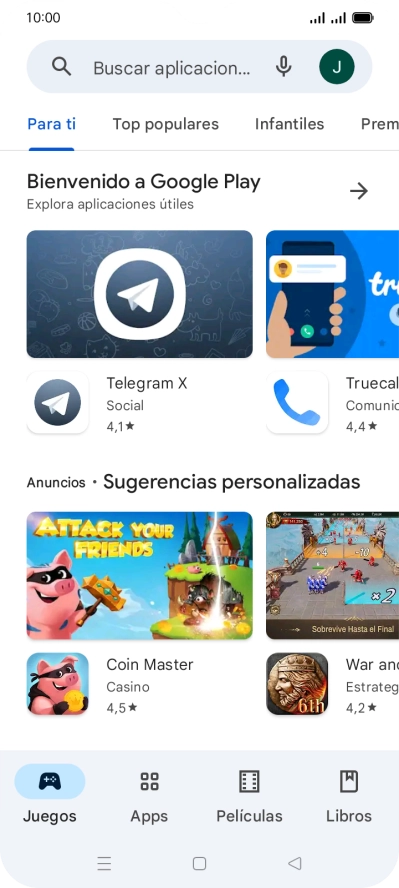 Pulsa el icono de perfil.