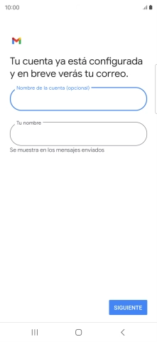 Pulsa Tu nombre e introduce el nombre del remitente.