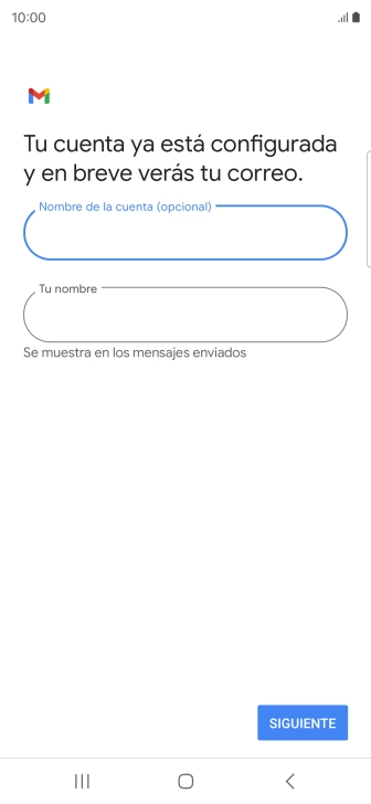 Pulsa Tu nombre e introduce el nombre del remitente.
