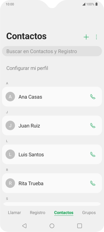 Pulsa el contacto deseado. Pulsa el contacto deseado.