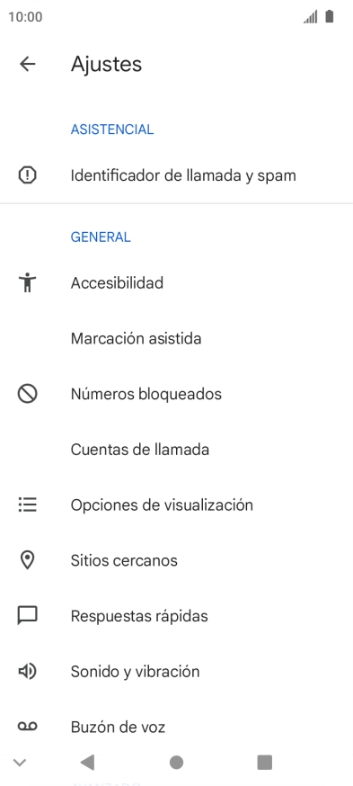 Pulsa Cuentas de llamada.