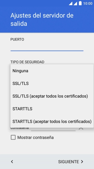 Pulsa Ninguna para desactivar la función.