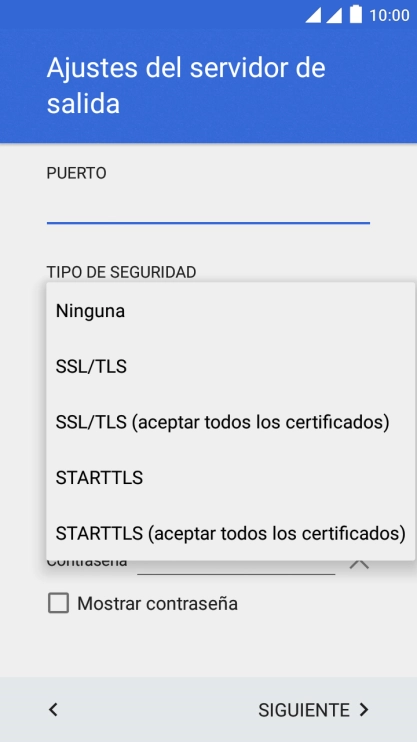 Pulsa Ninguna para desactivar la función.