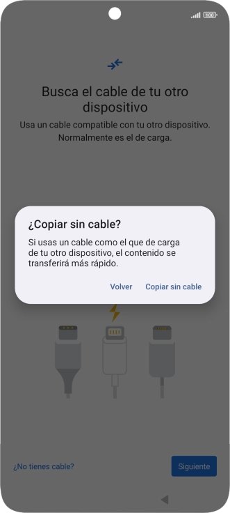 Pulsa Copiar sin cable.