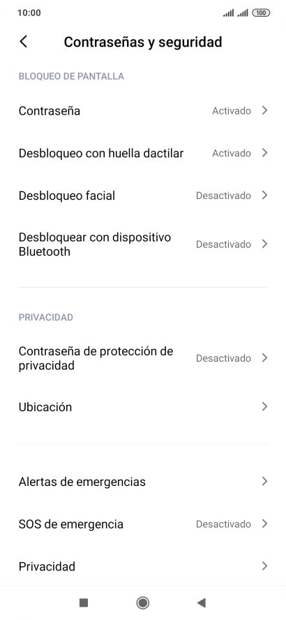 Pulsa Contraseña.