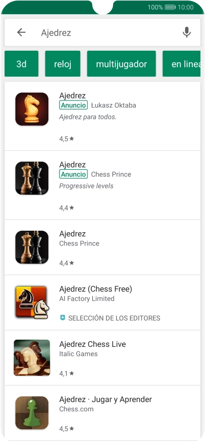 Pulsa la app deseada.