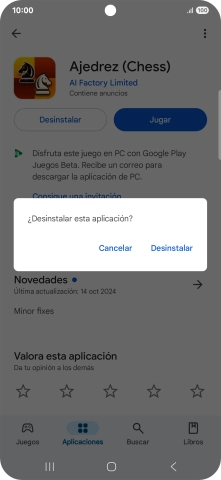 Pulsa Desinstalar.