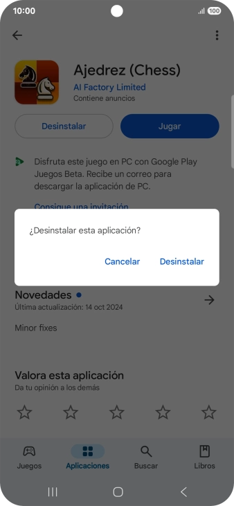 Pulsa Desinstalar.