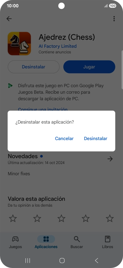 Pulsa Desinstalar.