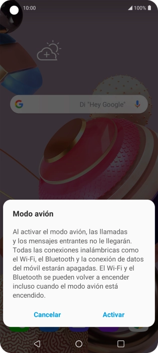 Si activas la función, pulsa Activar.