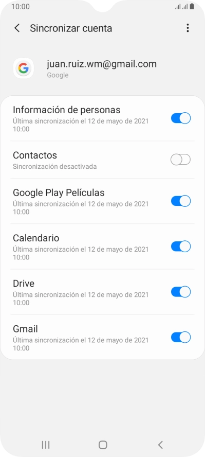 Pulsa el indicador junto a 