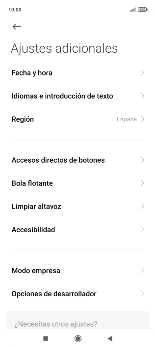 Pulsa Fecha y hora.