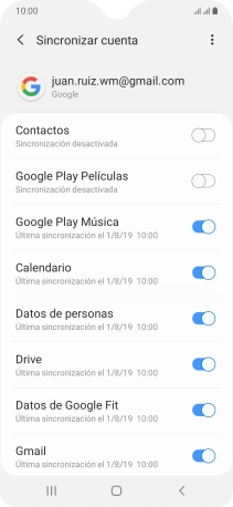 Pulsa el indicador junto a 