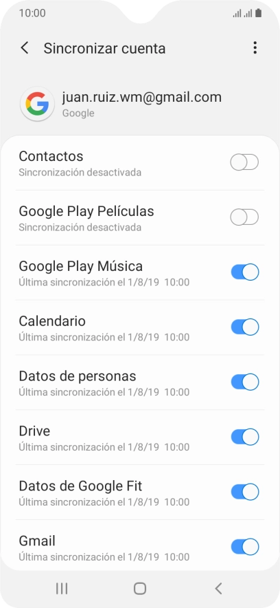 Pulsa el indicador junto a 