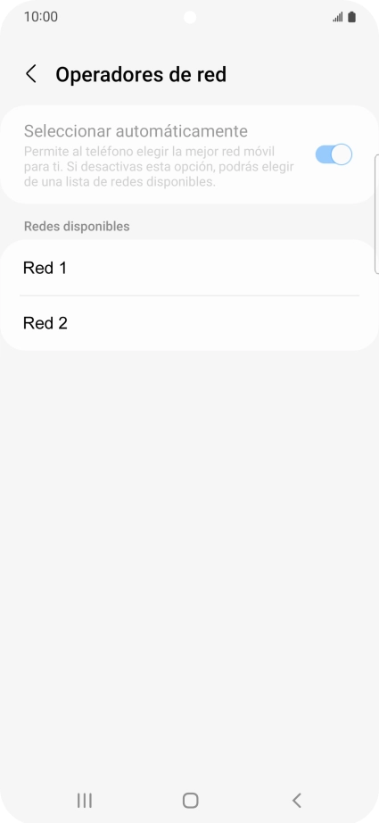 Pulsa la red deseada.