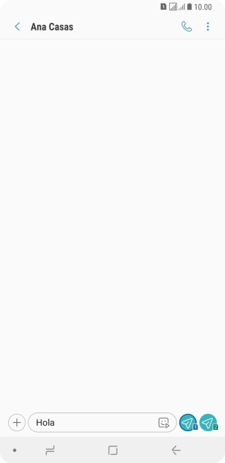 Pulsa el icono de envío junto a la tarjeta SIM deseada cuando termines de escribir el mensaje corto.