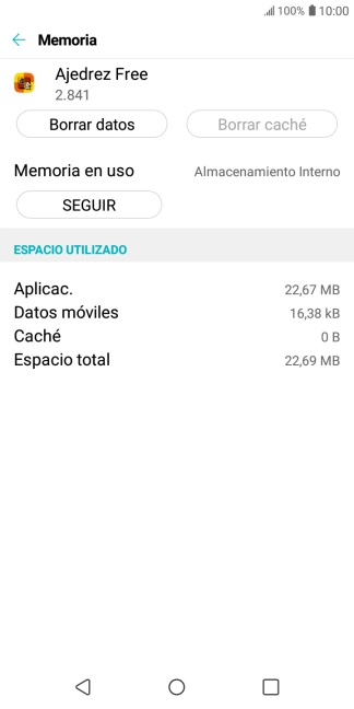 Pulsa la tecla de inicio para terminar y regresar a la pantalla de inicio.