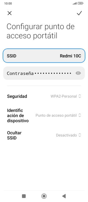 Pulsa Contraseña e introduce una contraseña.