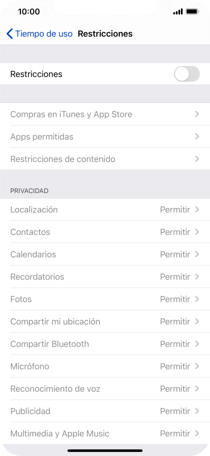 Pulsa el indicador junto a 