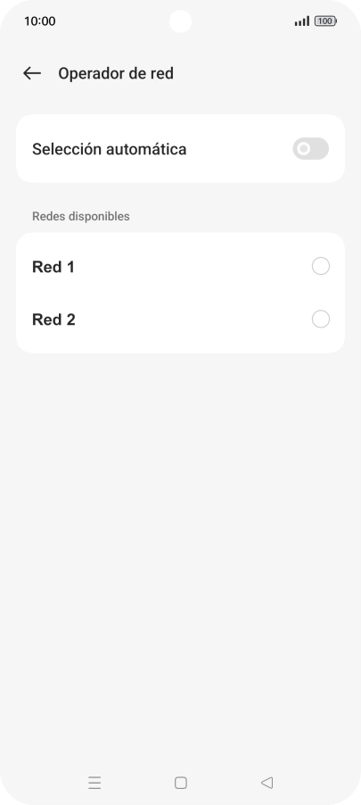 Pulsa la red deseada.