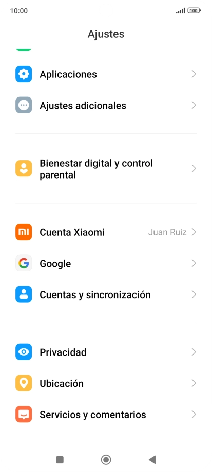 Pulsa Aplicaciones.