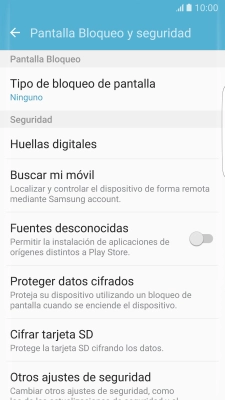 Pulsa Tipo de bloqueo de pantalla.
