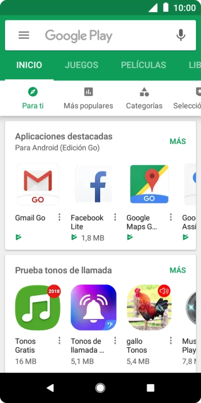 Desliza el dedo hacia la derecha desde la parte izquierda de la pantalla.