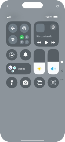 Pulsa el icono de modo de avión para activar o desactivar la función.