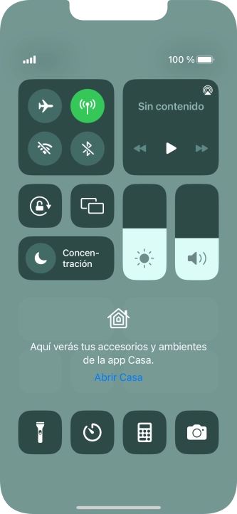 Pulsa el icono de modo de avión para activar o desactivar la función. Pulsa el icono de modo de avión para activar o desactivar la función.