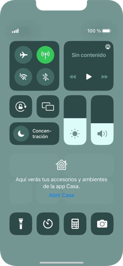 Pulsa el icono de modo de avión para activar o desactivar la función. Pulsa el icono de modo de avión para activar o desactivar la función.
