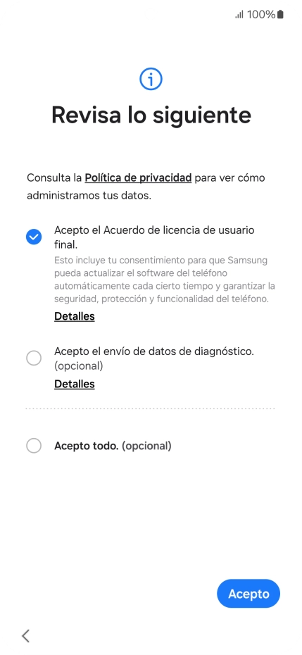 Pulsa Acepto. Pulsa Acepto.