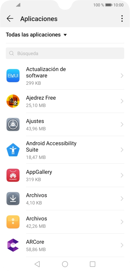 Pulsa la app deseada.