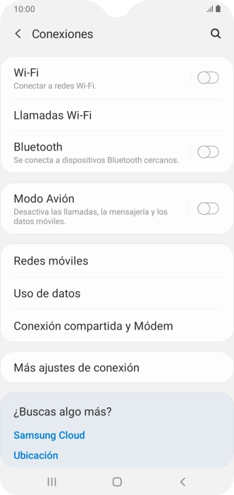 Pulsa Redes móviles.