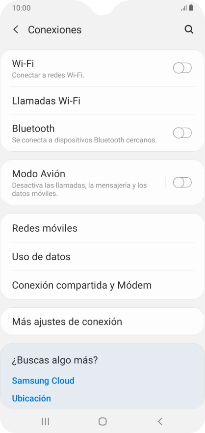 Pulsa Redes móviles.