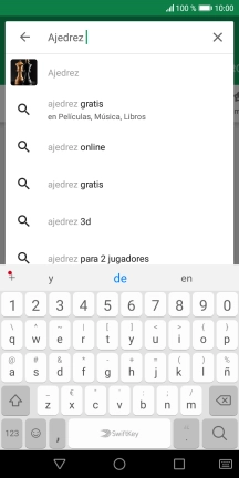 Introduce el nombre del tema o de la app y pulsa el icono de búsqueda.